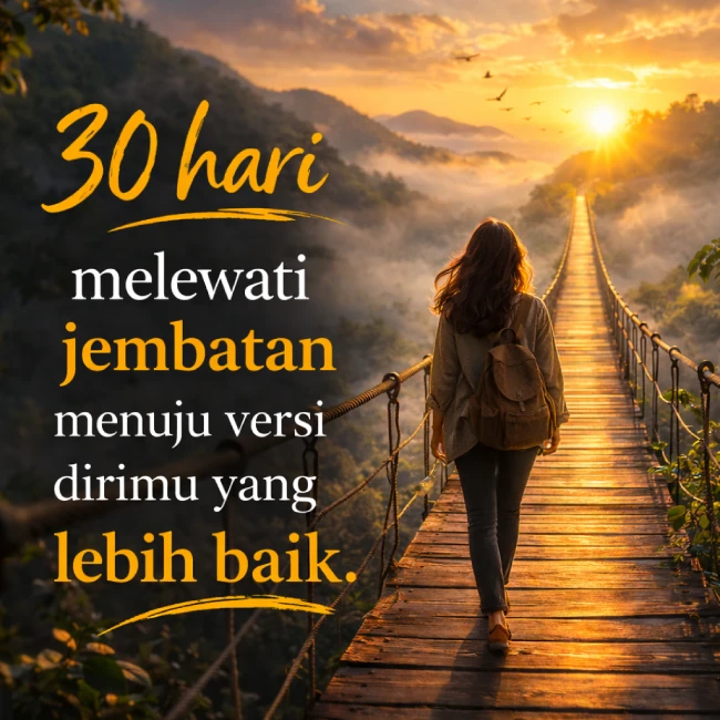 30 hari sebagai jembatan menuju diri yang sudah bergerak