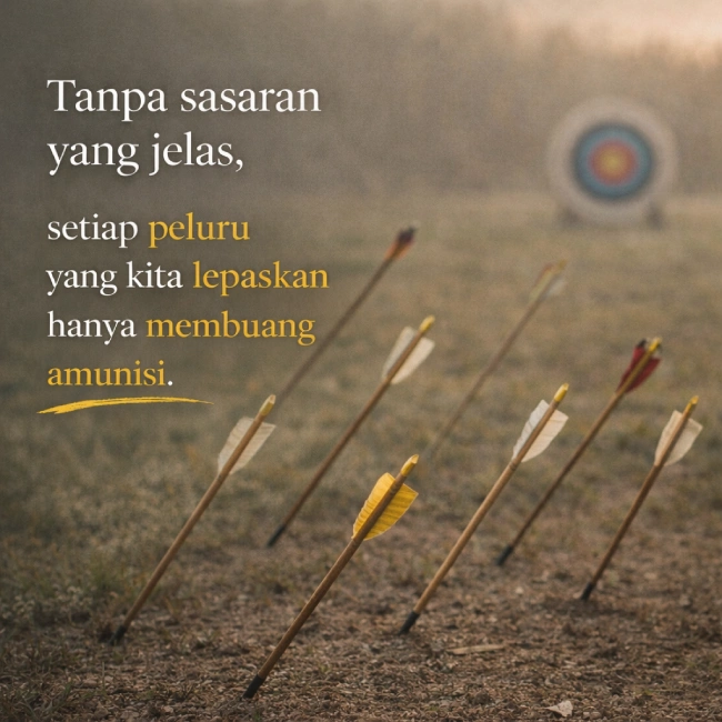 Tanpa sasaran setiap peluru hanya membuang amunisi