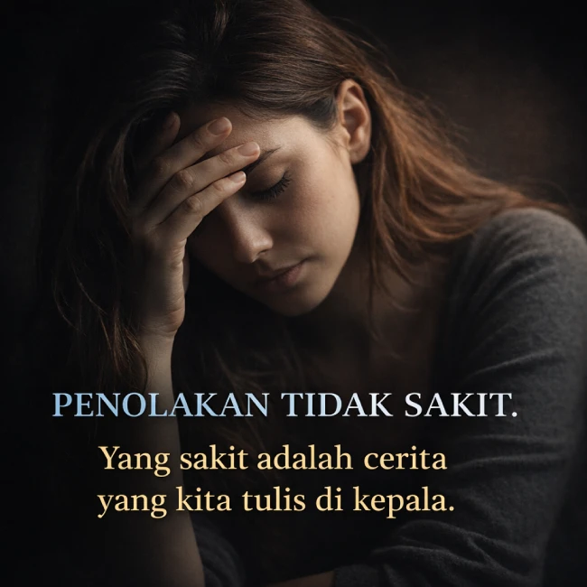 Penolakan tidak sakit - yang sakit adalah cerita di kepala kita