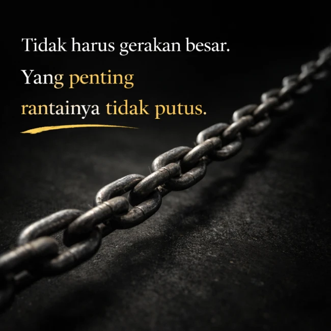 Gerakannya tidak harus besar, yang penting tidak terputus